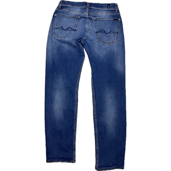 7 For All Mankind The Straight Jean Medium Wash Mid-Rise Size 31 - Picture 2 of 5